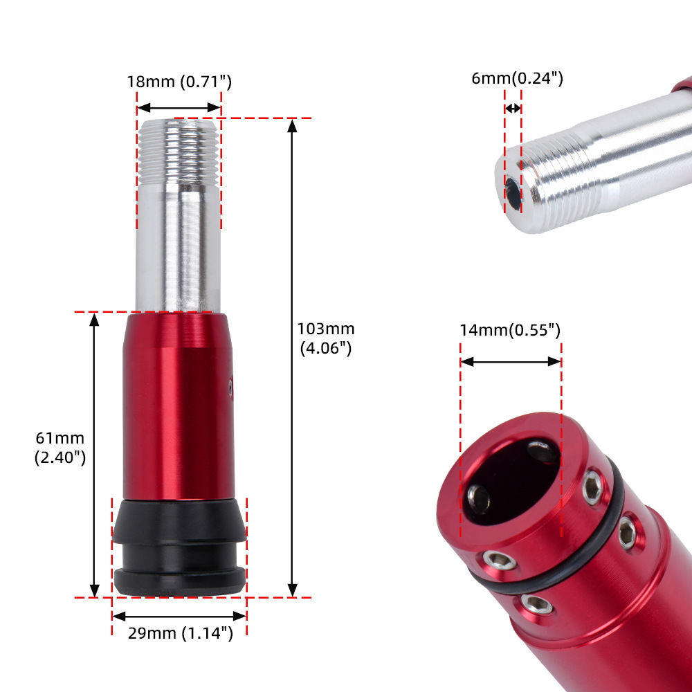 Knob Aluminum - Adapter voor de schakelknop van een