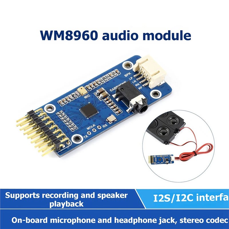 Diy Speaker - WM8960, geschikt voor Raspberry Pi, 5/7